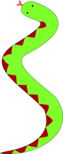 Green Snake With Red Belly
