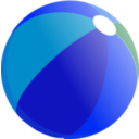 download Beach Ball clipart image with 180 hue color
