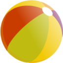 download Beach Ball clipart image with 0 hue color