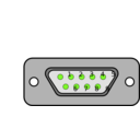 download Db9 Chassis Connector Backside clipart image with 45 hue color