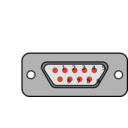 download Db9 Chassis Connector Backside clipart image with 315 hue color