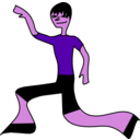 download Dancing Guy clipart image with 270 hue color