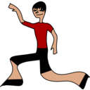 download Dancing Guy clipart image with 0 hue color