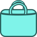 download Simple Shopping Bag Logo Icon clipart image with 135 hue color