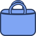 download Simple Shopping Bag Logo Icon clipart image with 180 hue color