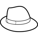 download Hat Outline clipart image with 180 hue color