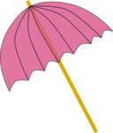 Umbrella Parasol Pink Tranparent