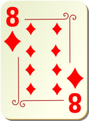 Ornamental Deck 8 Of Diamonds