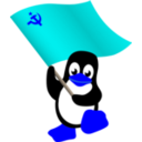 download Commie Tux clipart image with 180 hue color