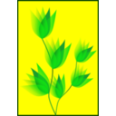 download Green Flower clipart image with 0 hue color