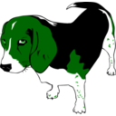download Copper The Beagle clipart image with 90 hue color