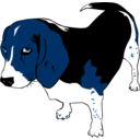 download Copper The Beagle clipart image with 180 hue color
