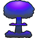 download Nuclear Explosion clipart image with 225 hue color