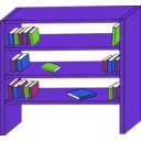 download Bookcase clipart image with 225 hue color