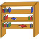 download Bookcase clipart image with 0 hue color