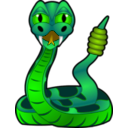 download Cartoon Rattlesnake clipart image with 45 hue color