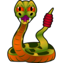download Cartoon Rattlesnake clipart image with 315 hue color