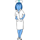 download Woman Nurse clipart image with 180 hue color