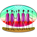 download Stylized Masai clipart image with 315 hue color