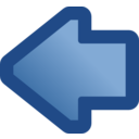 download Icon Arrow Left Blue clipart image with 0 hue color