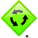 download Circular Intersection Warning clipart image with 45 hue color