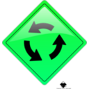 download Circular Intersection Warning clipart image with 90 hue color