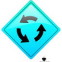 download Circular Intersection Warning clipart image with 135 hue color