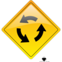 download Circular Intersection Warning clipart image with 0 hue color