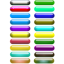 download Glossy Pill Buttons clipart image with 180 hue color
