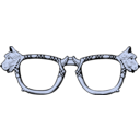 download Scottie Dog Glasses clipart image with 180 hue color