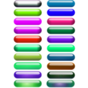 download Glossy Pill Buttons clipart image with 270 hue color