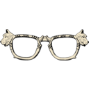download Scottie Dog Glasses clipart image with 0 hue color