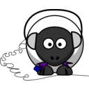download Music Sheep clipart image with 180 hue color