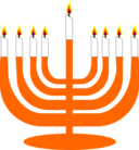 Simple Menorah For Hanukkah With Shamash