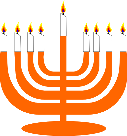 Simple Menorah For Hanukkah With Shamash