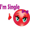 download Single Girl Smiley Emoticon clipart image with 315 hue color