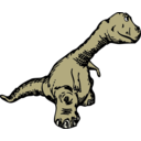 download Dinosaur Sideview clipart image with 0 hue color