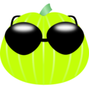 download Pumpkin Wearing Sunglasses clipart image with 45 hue color