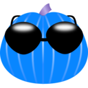 download Pumpkin Wearing Sunglasses clipart image with 180 hue color