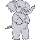 download Girl Elephant clipart image with 45 hue color