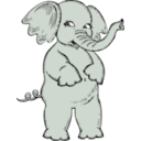 download Girl Elephant clipart image with 270 hue color