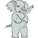 download Girl Elephant clipart image with 315 hue color