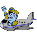 download Pilot clipart image with 180 hue color