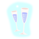 download Champagne clipart image with 180 hue color