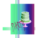 download Party clipart image with 90 hue color