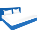 download Double Bed clipart image with 180 hue color