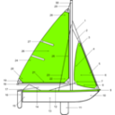 download Sailing Parts Of Boat Illustration clipart image with 270 hue color