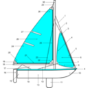 download Sailing Parts Of Boat Illustration clipart image with 0 hue color