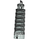download Leaning Tower Of Pisa clipart image with 135 hue color