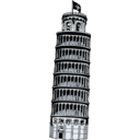 download Leaning Tower Of Pisa clipart image with 180 hue color